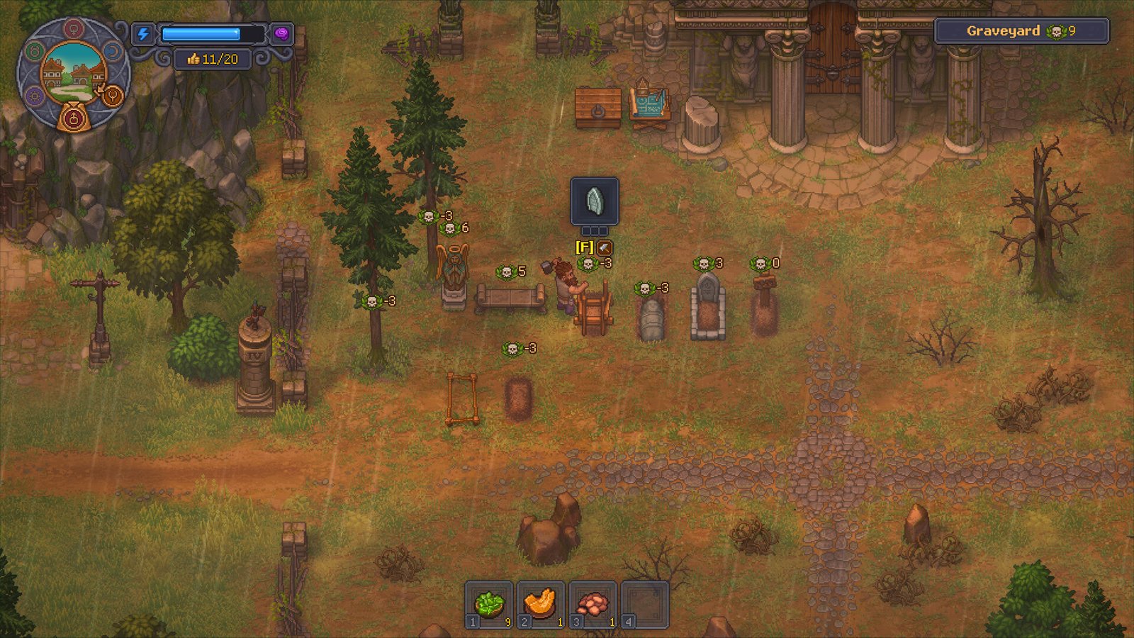 The graveyard in Graveyard Keeper 2