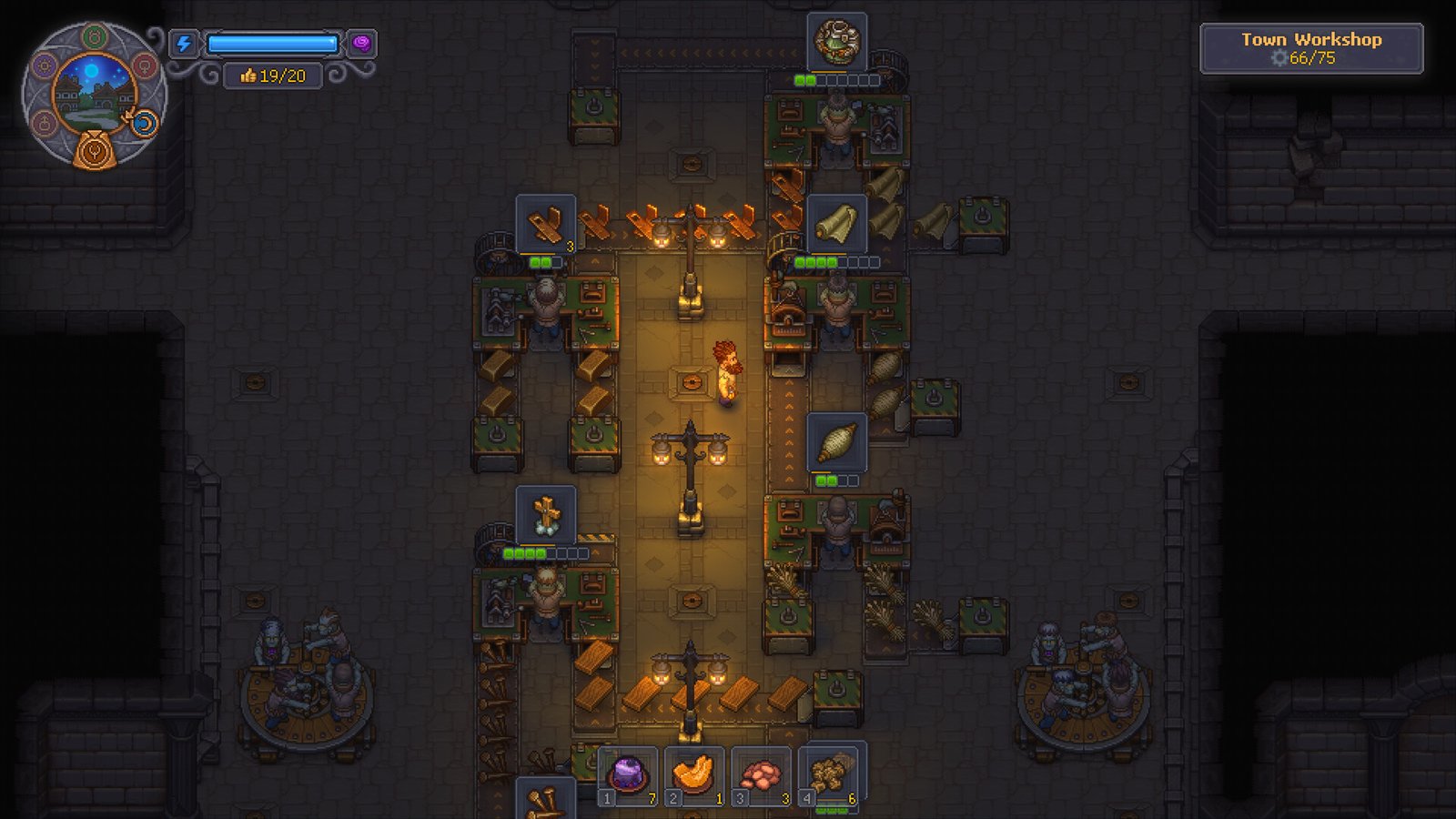 Zombies staffing the underground workshop