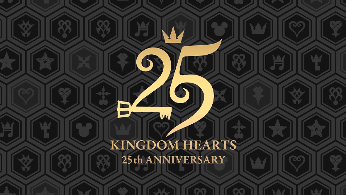 Official Kingdom Hearts 25th anniversary gold logo